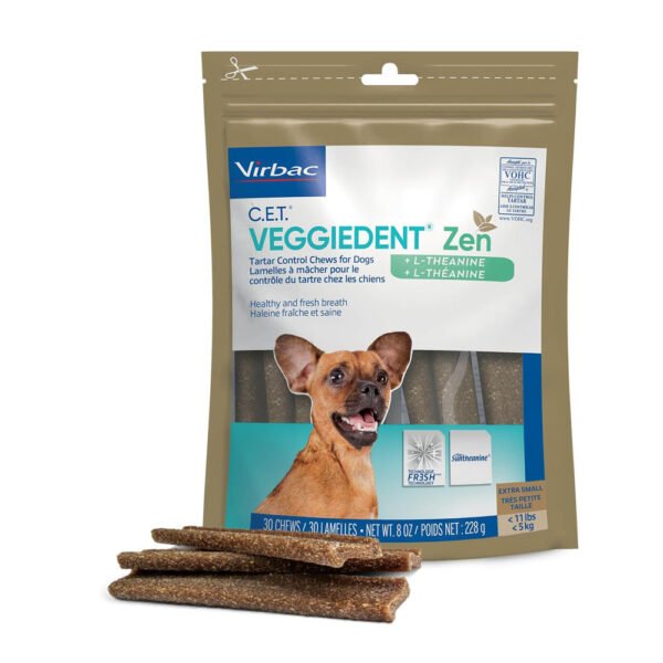 Virbac C.E.T. VEGGIEDENT Zen Tartar Control Chews for Dogs