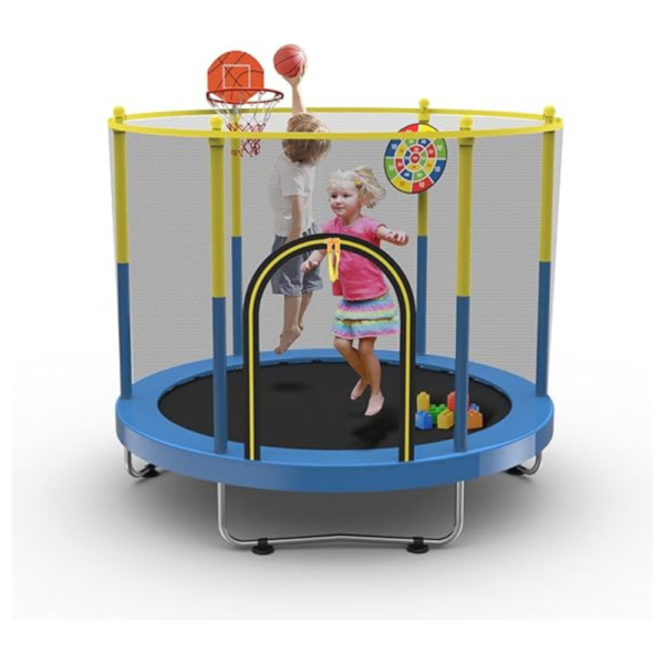 72" Trampoline for Kids with Net,6 FT Indoor & Outdoor Small Toddler Trampoline