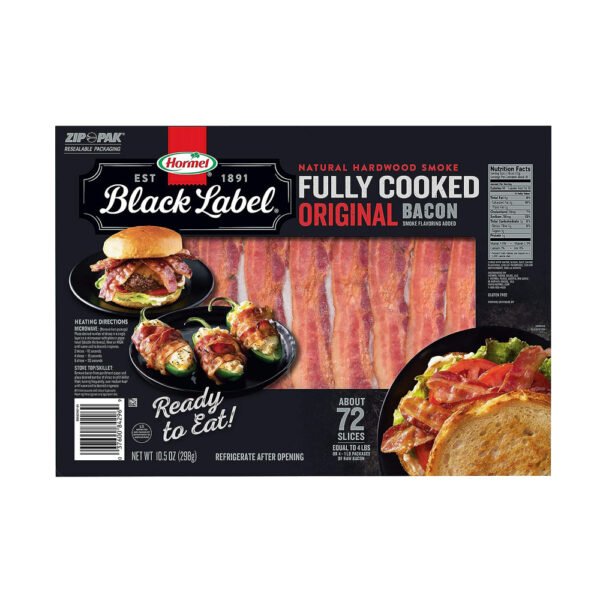 Hormel Black Label Fully Cooked Bacon (72 Slices)