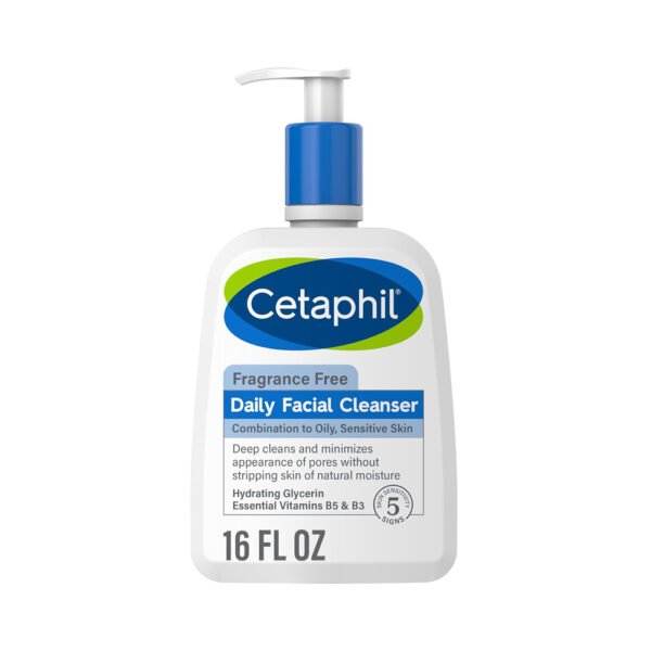 Cetaphil Face Wash, Daily Facial Cleanser for Sensitive, Combination to Oily Skin