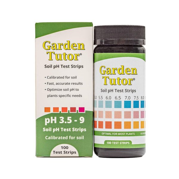 Garden Tutor Soil pH Test Kit (3.5-9 Range)  100 Soil pH Test Strips