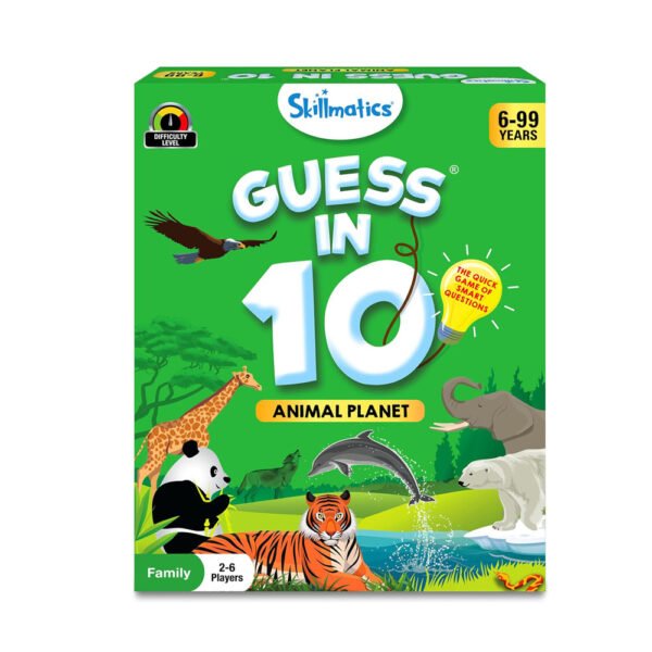 Skillmatics Card Game - Guess in 10 Animal Planet, Perfect for Boys, Girls