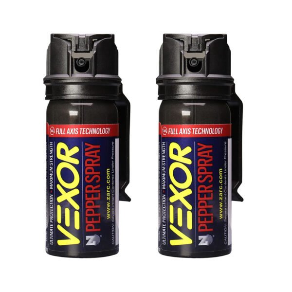 Vexor Pepper Spray Full Axis with Belt Clip for Self Defense